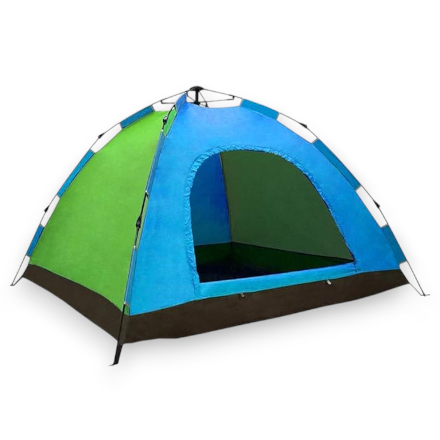 Automatic Camping Tent 2-4 Person | Spring Pop-Up Waterproof Outdoor Tent with Fiberglass Frame | Portable Single Layer Breathable Tent for Beach, Travel, Hiking & Camping