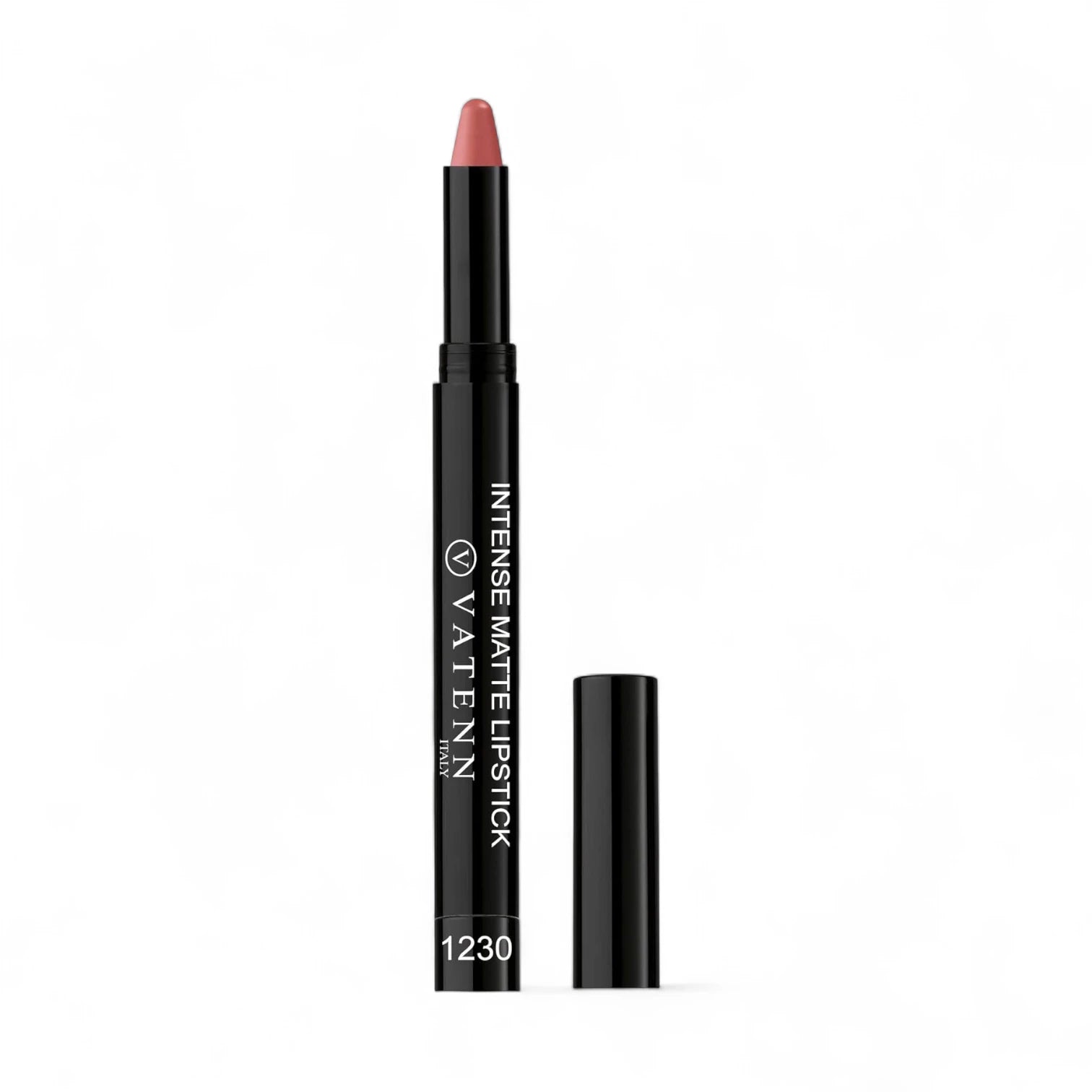 Vatenn Italy Intense Matte Lipstick – Shade 1230 Basil  | Long-Lasting, Non-Drying Formula with Vitamin E | Smooth, Highly Pigmented Matte Finish - Damoo