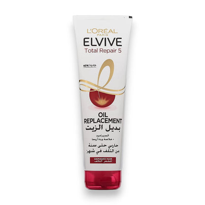 L'Oréal Paris Elvive Total Repair 5 Oil Replacement Cream 300ml – Leave-In Treatment for Damaged Hair with Ceramide - Damoo