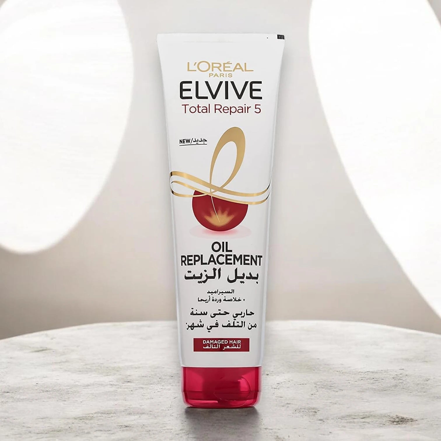 L'Oréal Paris Elvive Total Repair 5 Oil Replacement Cream 300ml – Leave-In Treatment for Damaged Hair with Ceramide - Damoo