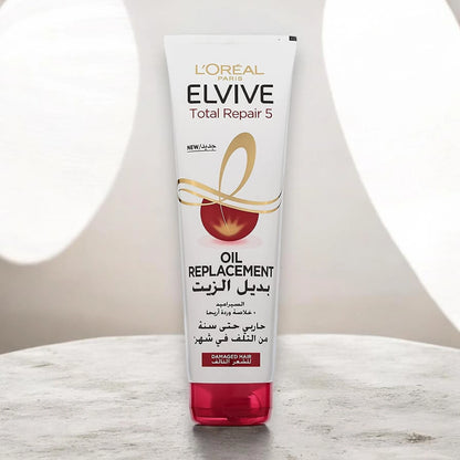 L'Oréal Paris Elvive Total Repair 5 Oil Replacement Cream 300ml – Leave-In Treatment for Damaged Hair with Ceramide - Damoo