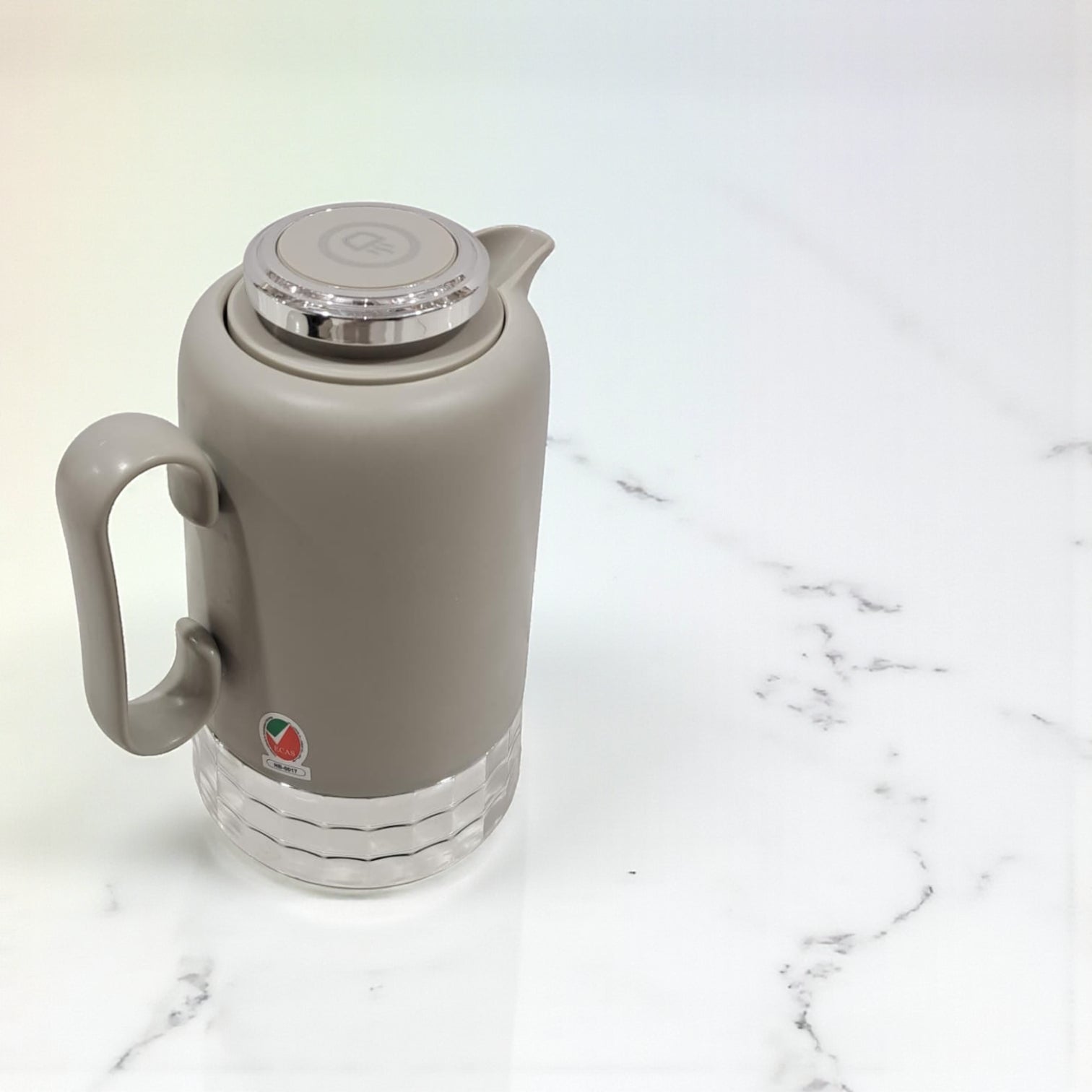 Germax Vacuum Flask Set – Soft Grey & Silver | Elegant Dual Flask Set for Coffee & Tea  0.7L | Premium Insulated Design for Long-Lasting Heat Retention - Damoo