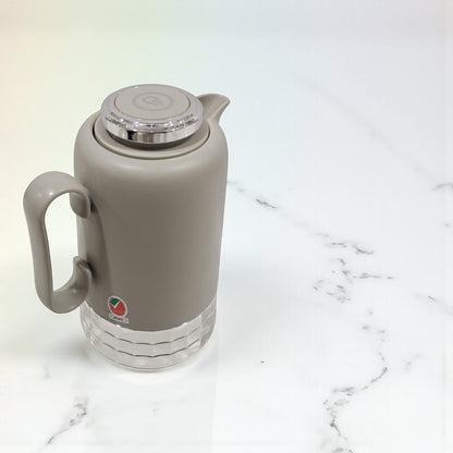 Germax Vacuum Flask Set – Soft Grey & Silver | Elegant Dual Flask Set for Coffee & Tea  0.7L | Premium Insulated Design for Long-Lasting Heat Retention - Damoo