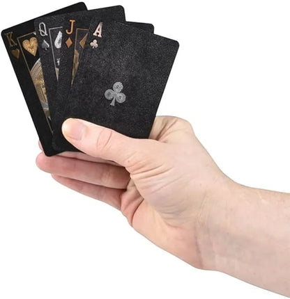 Rhode Island Novelty Black Foil $100 Bill Playing Cards – Fun & Unique Card Deck for Games, Parties, and Collectors - Damoo
