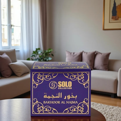 Solo Collection Bakhoor Al Najma – Premium Oriental Incense for Home, Office & Special Occasions – 40g – Long-Lasting Floral Aroma – Traditional Arabian Fragrance - Damoo