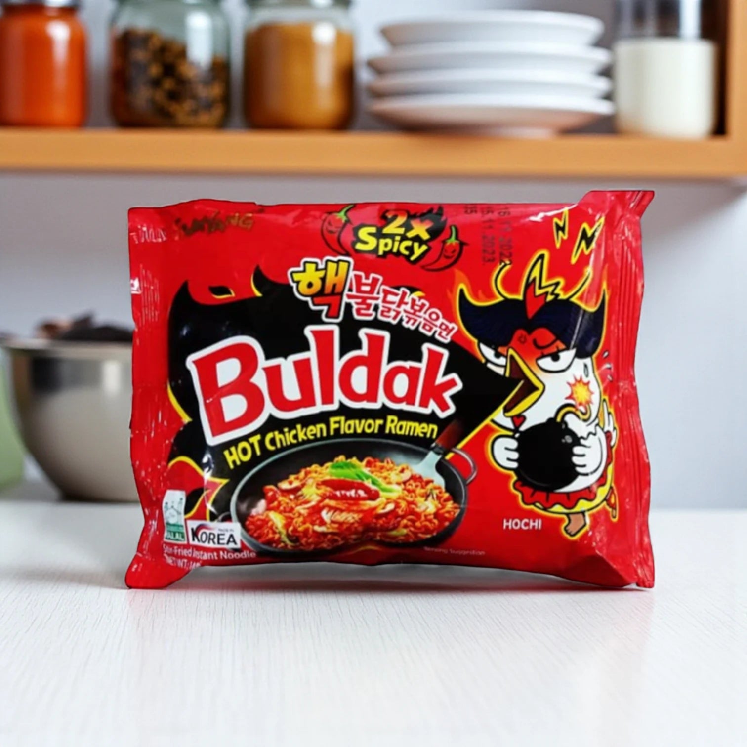 Samyang Buldak 2X Spicy Hot Chicken Flavor Ramen – 140g | Korean Fire Noodles with Extreme Heat | Halal Certified | Instant Noodles - Damoo