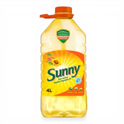 Sunny Everyday Cooking Oil 4L – Blended Vegetable Oil with Palm Olein, Soybean & Sunflower Oil – Rich in Omega 3 & Vitamins A, D3 & E - Damoo