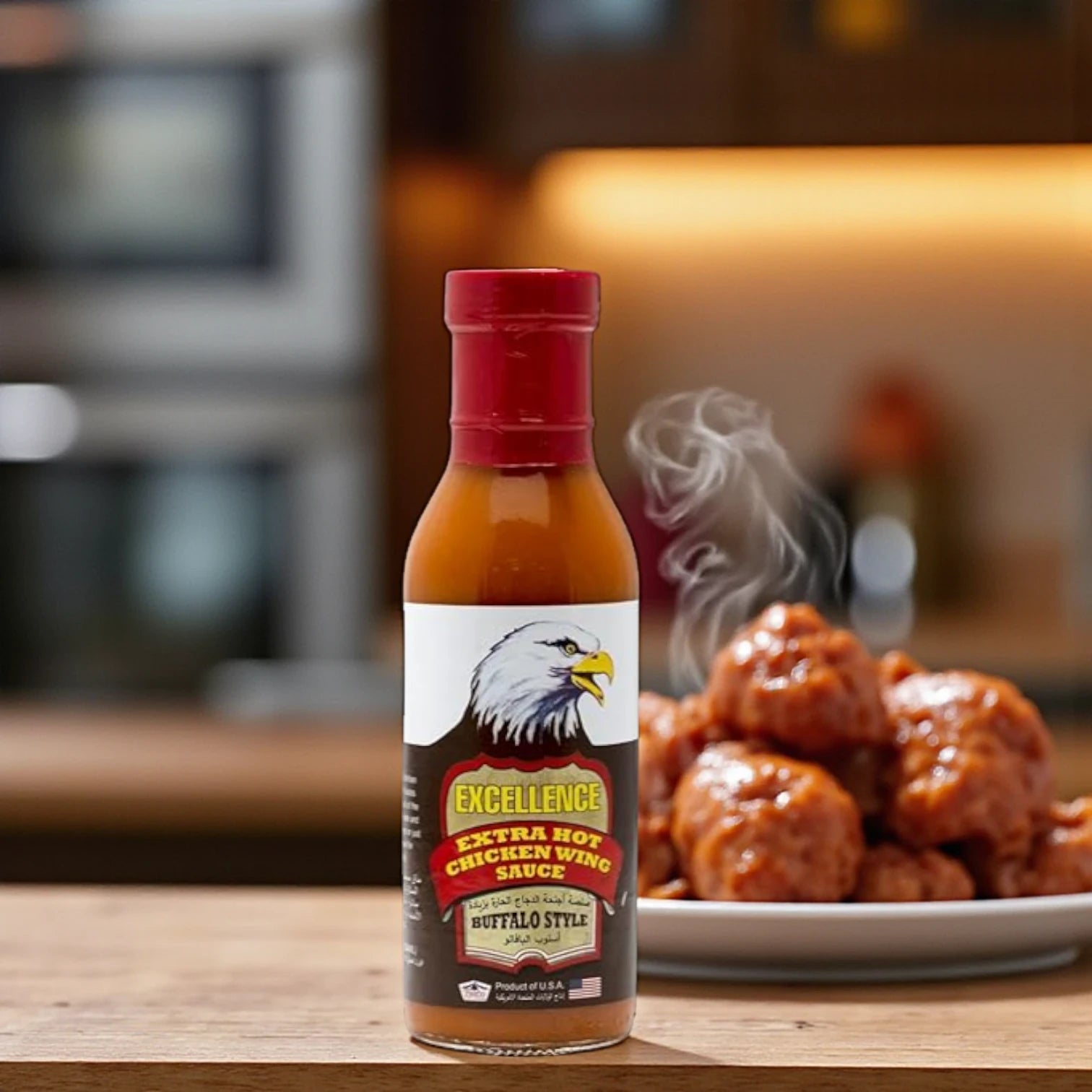 Excellence Extra Hot Buffalo Style Chicken Wing Sauce 354ml – Spicy American Wing Sauce for Grilling, Cooking & Dipping | Made in USA - Damoo