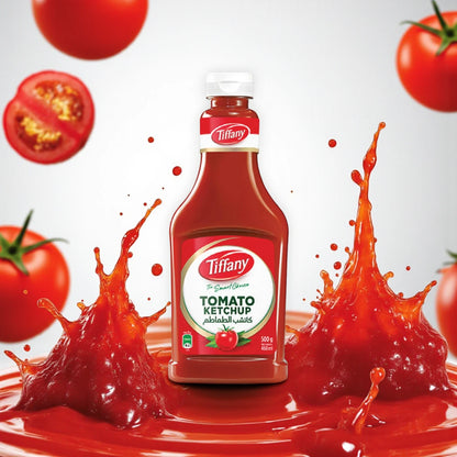 Tiffany Tomato Ketchup 500g | 100% Natural | No Preservatives | Sweet & Tangy | Ideal for Dips, Burgers, Sandwiches & Marinades | Squeezable Bottle - Damoo