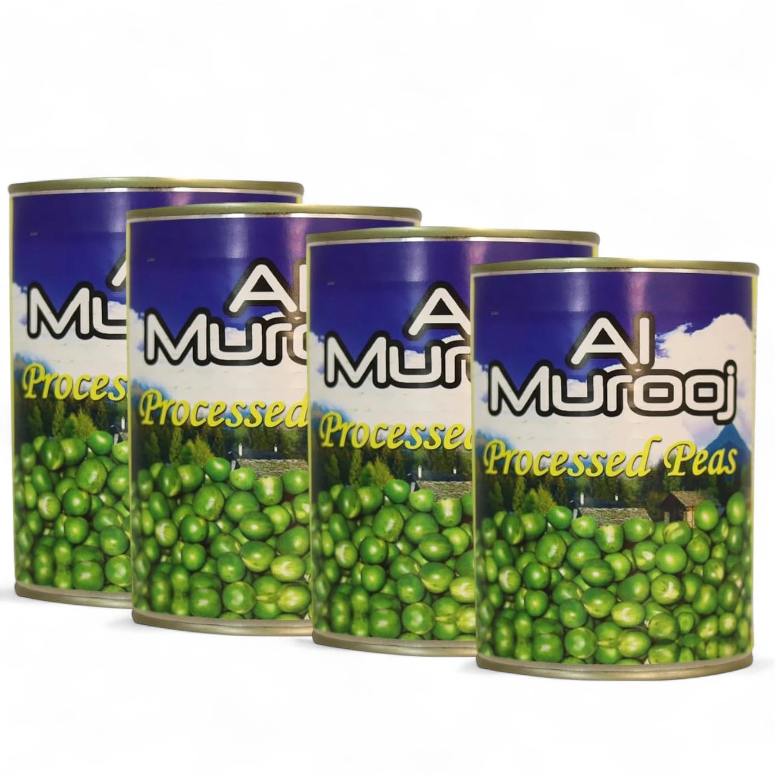 Al Murooj Boiled Green Peas 4 x 400g – Ready-to-Eat | Rich in Plant Protein & Fiber | Zero Trans Fat | Pre-Cooked & Preserved - Damoo