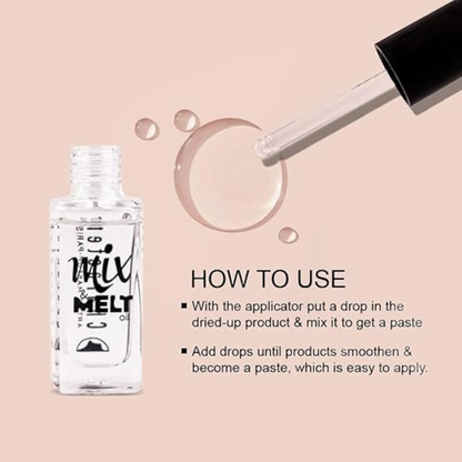 Character Cosmetics Mix & Melt Oil (MMT001) – Revives Dried Makeup, Smooth Blendable Formula, Vitamin-Enriched for Skin & Long-Lasting Use - Damoo