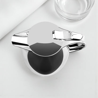 Emsa Cone Thermal Jug Swirl 1.5 L – Metallic Silver | Premium German-Made Vacuum Flask with Glass Liner for Hot & Cold Drinks - Damoo