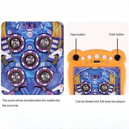 Huanuo Electronic Pinball Machine – Retro Arcade Game with Lights & Sounds, Four-Bar Design, 12 Coins | Parent-Child Interactive Toy for Kids 6+ & Adults