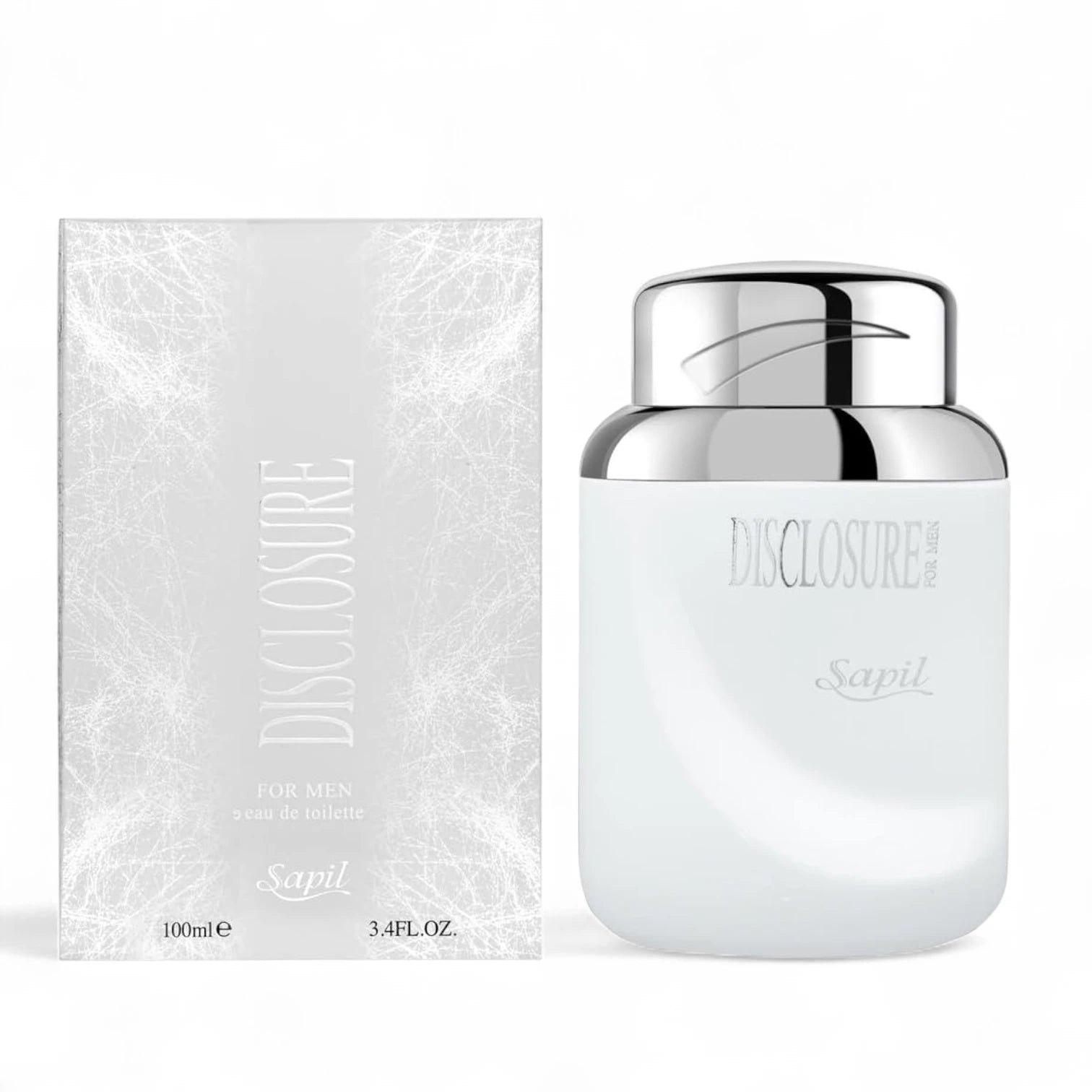 Sapil Disclosure White Eau De Toilette for Men – 100ml | Fresh, Spicy, and Woody Perfume Spray | Long-Lasting Masculine Fragrance for Daily Use - Damoo