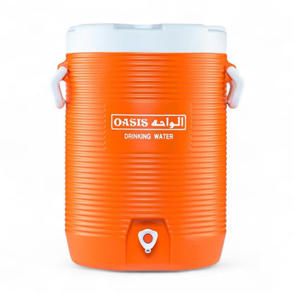 OASIS Orange Water Cooler with Leak-Proof Tap – Insulated Beverage Dispenser with Easy Carry Handle for Outdoor Events, Picnics, Parties & Camping - Damoo