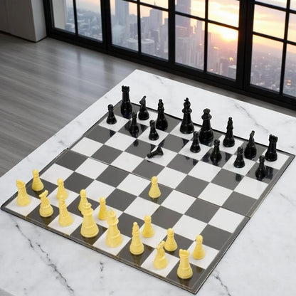 FUN CLASSIC TOYS Magnetic Chess Board Set | Folding Travel Chess Game for Kids & Adults | Portable Educational Board Game with Magnetic Pieces | Strategy Game for Intelligence Development