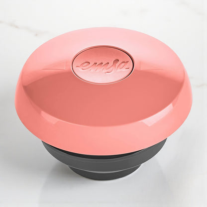 Emsa Samba Wave 1.0L Vacuum Flask – BPA-Free Plastic Insulated Jug with Quick-Press Closure, Double-Wall Glass Liner, 12H Heat / 24H Cold Retention & Modern 3D Wave Design - Damoo