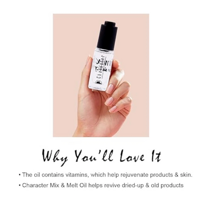 Character Cosmetics Mix & Melt Oil (MMT001) – Revives Dried Makeup, Smooth Blendable Formula, Vitamin-Enriched for Skin & Long-Lasting Use - Damoo