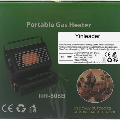 YANCHUAN 1.3kW Portable Gas Heater YC-808B – Compact Outdoor Camping Heater with Adjustable Temperature Control & Safety Features | Ideal for Tents, Fishing, Caravanning, Boating & Home Use - Damoo