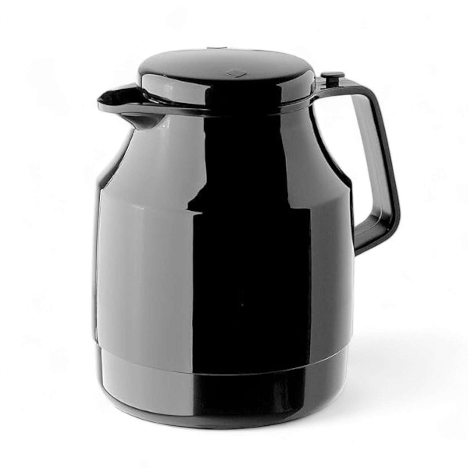 Helios Insulated Vacuum Jug 1.0L – Black | Premium Plastic Thermos Flask with Q100 Glass Insert | German-Made Double-Wall Design for Excellent Heat Retention - Damoo