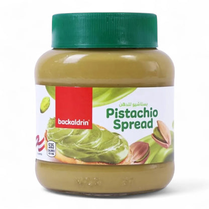 Backaldrin Premium Pistachio Spread – Rich & Creamy Nutty Chocolate Delight – Gourmet Breakfast & Dessert Topping – 350g Jar - Damoo