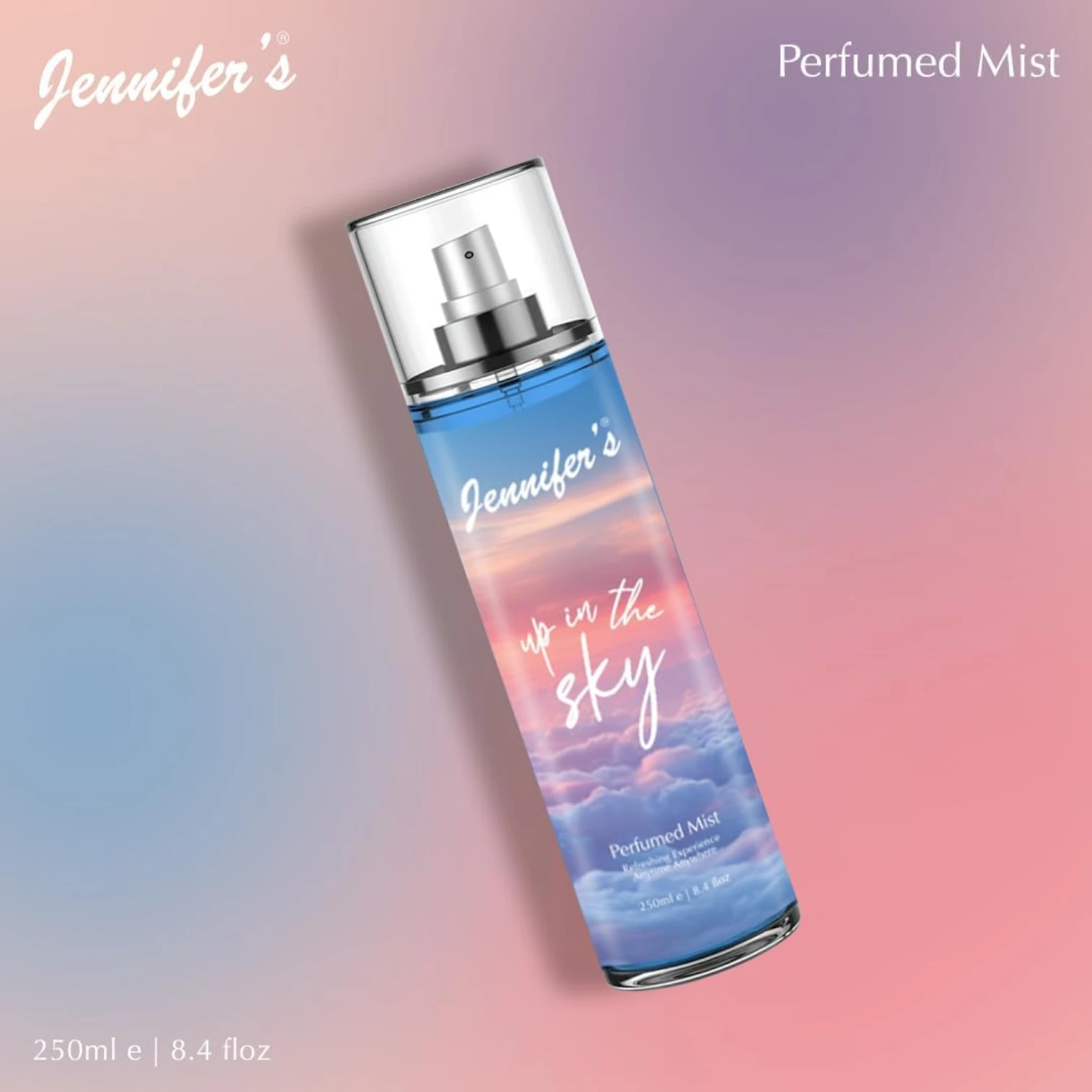 Jennifer's Up In The Sky Perfumed Mist 250ml | Floral Long-Lasting Body Spray for Women | Lightweight & Travel-Friendly Fragrance Mist - Damoo