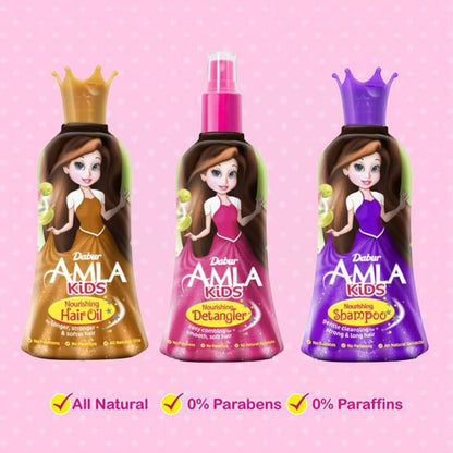 Dabur Amla Kids Nourishing Hair Detangler Spray 200ml – Easy Combing, Smooth & Soft Hair, Paraben & Paraffin Free - Damoo