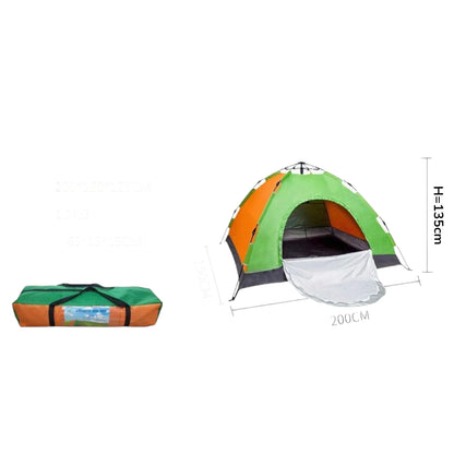 Automatic Camping Tent 2-4 Person | Spring Pop-Up Waterproof Outdoor Tent with Fiberglass Frame | Portable Single Layer Breathable Tent for Beach, Travel, Hiking & Camping