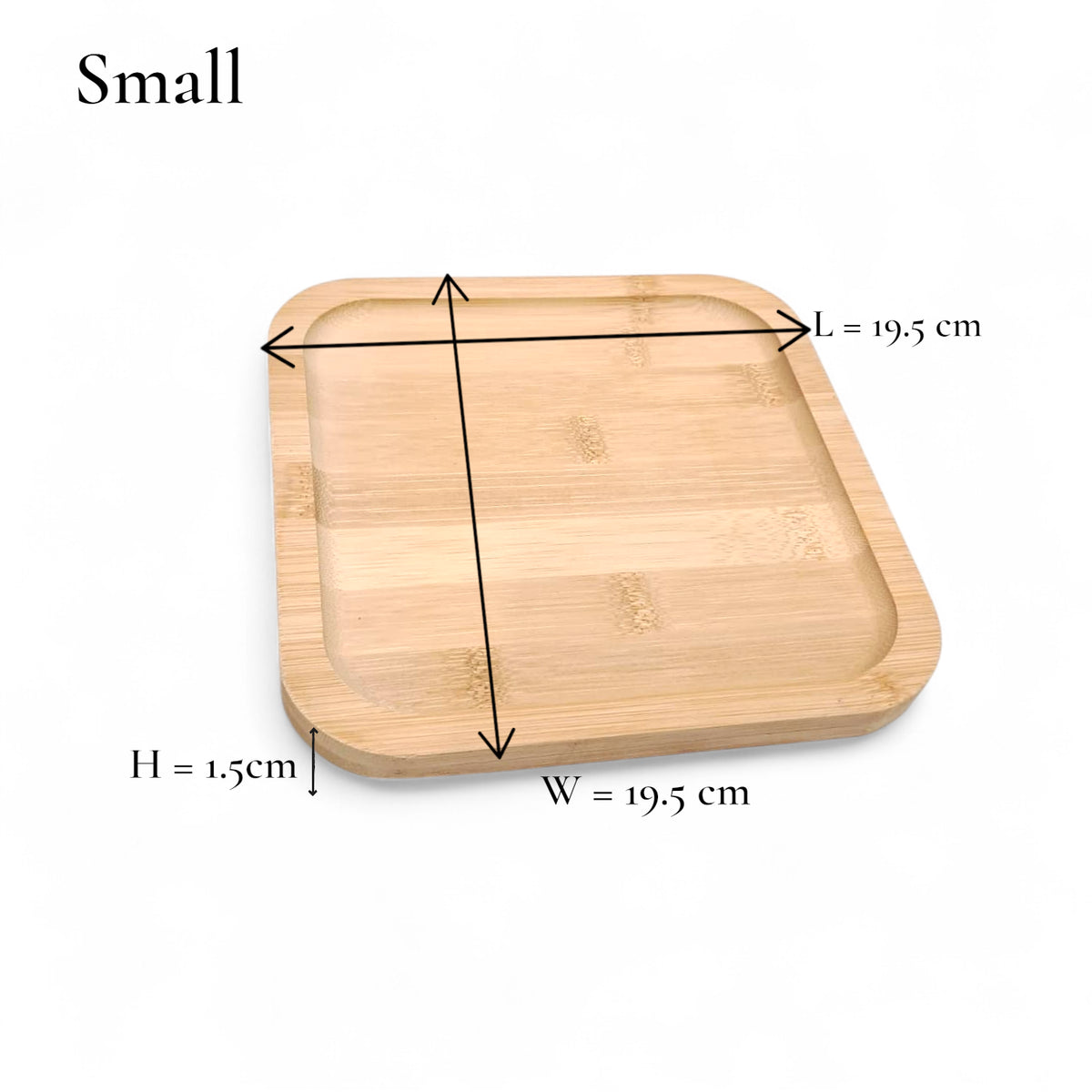 Premium Natural Bamboo Serving Tray Set – 3-Piece Square Wooden Platters for Coffee, Snacks & Home Décor - Damoo