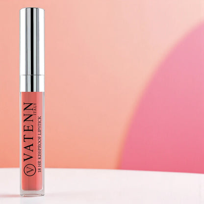 Vatenn 18Hrs Kissproof Liquid Lipstick – Shade 12 Soft Nude | Long-Lasting Transfer-Proof Matte Lip Color, Hydrating Honey Nectar Formula, Non-Drying & Highly Pigmented - Damoo