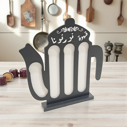 Pot-Shaped Wooden Coffee Capsule Holder – Espresso Pod Organizer and Decorative Coffee Pod Rack for Kitchen, Café, or Office - Damoo