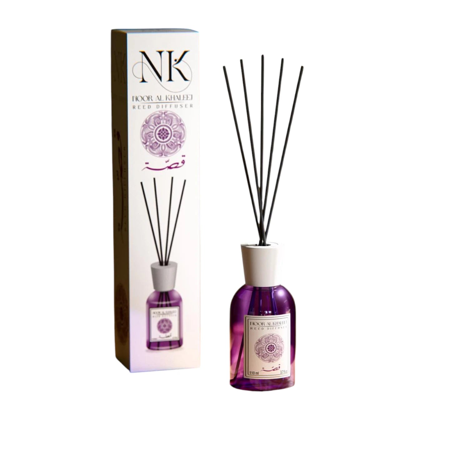 Noor Al Khaleej NK Blueberry Reed Diffuser 110ml, Long Lasting Home Fragrance Diffuser with Premium Multi Scents - Damoo