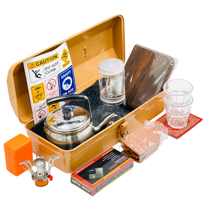 DENK 14 IN 1 Tea Kit DX4206 – High Borosilicate Glass Tea Set, High-Temperature Resistant, Easy to Clean, with Carrying Case for Home and Travel