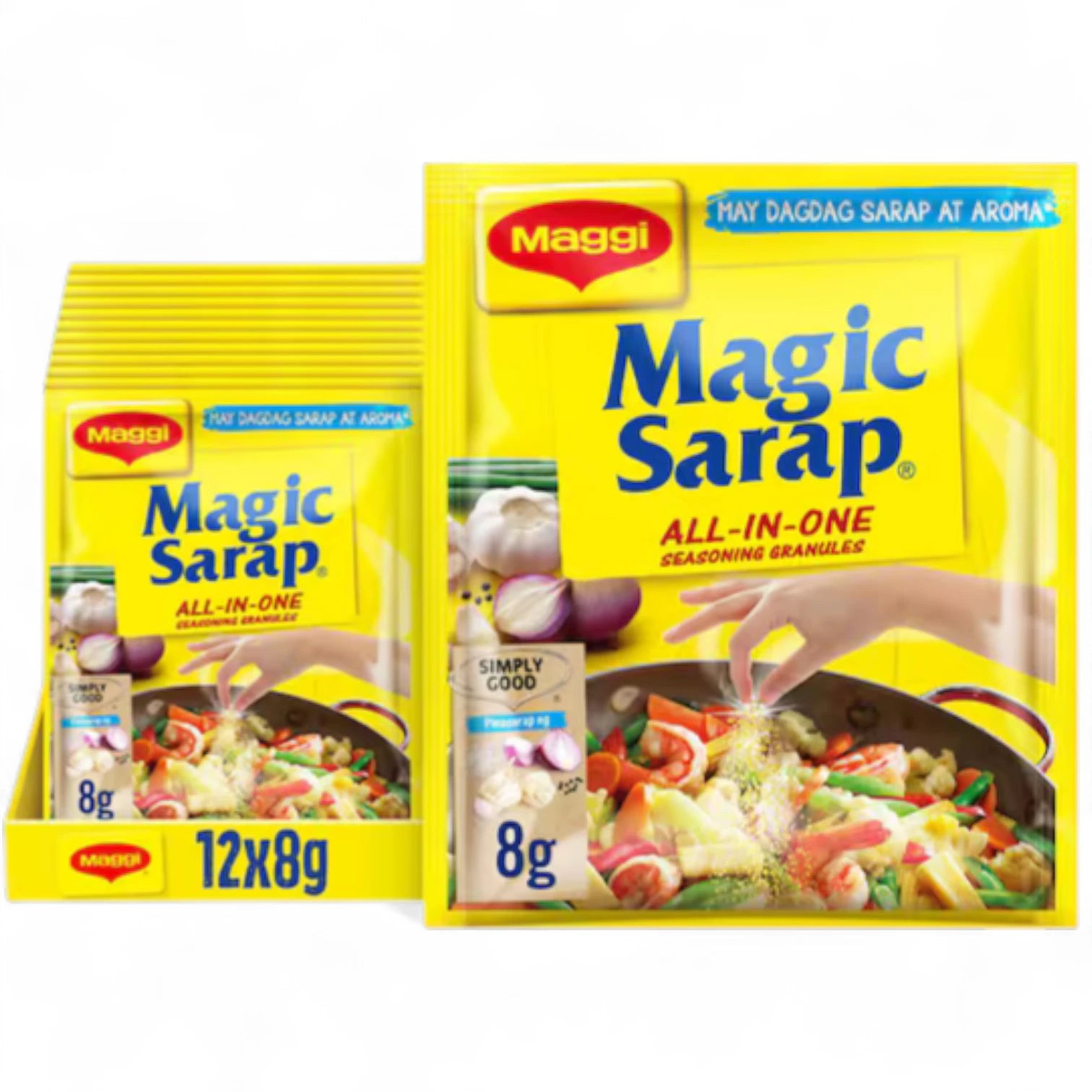 Nestlé Maggi Magic Sarap Seasoning – 8g x 12 Packs | Umami Flavor Booster | Perfect for Soups, Stews & More - Damoo