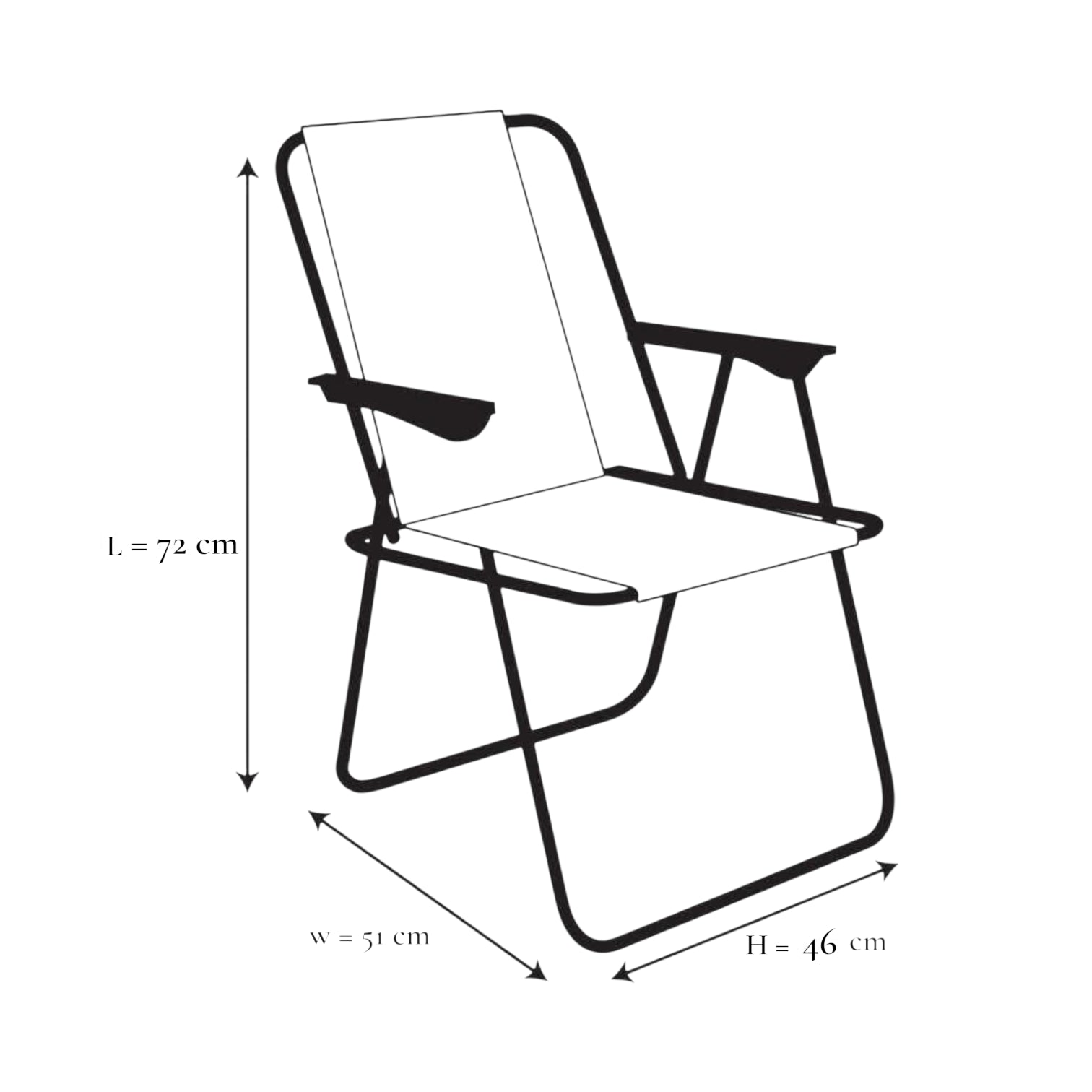Striped Pattern Folding Beach Chair – Lightweight Portable Outdoor Sun Lounger with Armrests | Camping, Garden, Fishing & Picnic Deck Chair (Plain Blue)