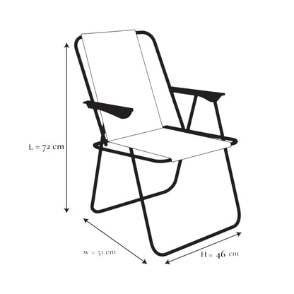 Striped Pattern Folding Beach Chair – Lightweight Portable Outdoor Sun Lounger with Armrests | Camping, Garden, Fishing & Picnic Deck Chair (Plain Blue)