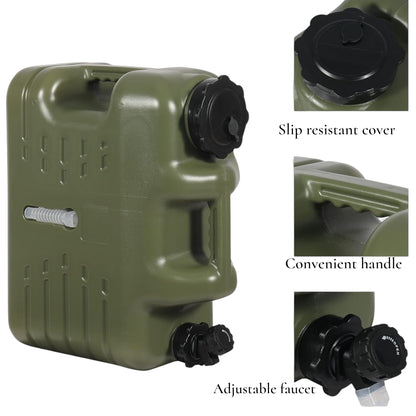 Camping Water Storage Container with Tap – Amy Green  Portable Water Dispenser Can for Outdoor, Hiking & Travel - Damoo