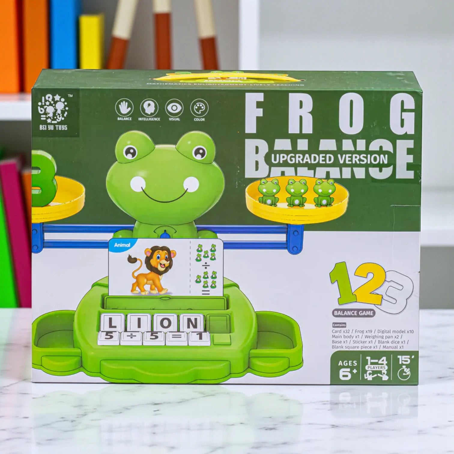 Creative Frog Math Balance Game for Kids – Educational Weighing Scale Toy with Frogs, Numbers & Flashcards | Fun Counting & Early Math Learning Toy Ages 3–7