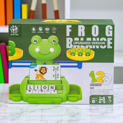 Creative Frog Math Balance Game for Kids – Educational Weighing Scale Toy with Frogs, Numbers & Flashcards | Fun Counting & Early Math Learning Toy Ages 3–7