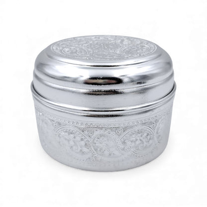 Aluminum Design Pet Urn – Small Steel Memorial Urn for Ashes | Durable Metal Pet Cremation Keepsake | Decorative Silver Urn Container (H9cm x W12cm x L13cm) - Damoo