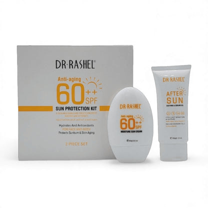 Dr. Rashel Anti-Aging Sun Protection Kit SPF 60++ – Moisturizing UVA/UVB Defense for Face & Body – 2-Piece Set - Damoo