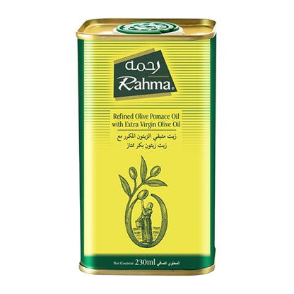 Rahma Olive Pomace Oil Blended with Extra Virgin Olive Oil, Premium Heart-Healthy Cooking Oil for Frying, Sauteing, Baking & Salad Dressings, Rich in Antioxidants & Healthy Fats – 230ml - Damoo