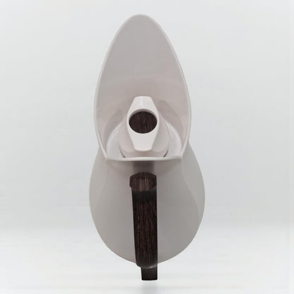 MAHRA 1L Premium Insulated Thermos with Wood-Style Handle | Double Wall Flask for Hot & Cold Beverages | Modern Design for Home, Office & Travel - Damoo