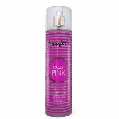 Jennifer's Cozy Pink Perfumed Mist 250ml | Long-Lasting Refreshing Body Spray for Women | Travel-Friendly Daily Fragrance Mist - Damoo