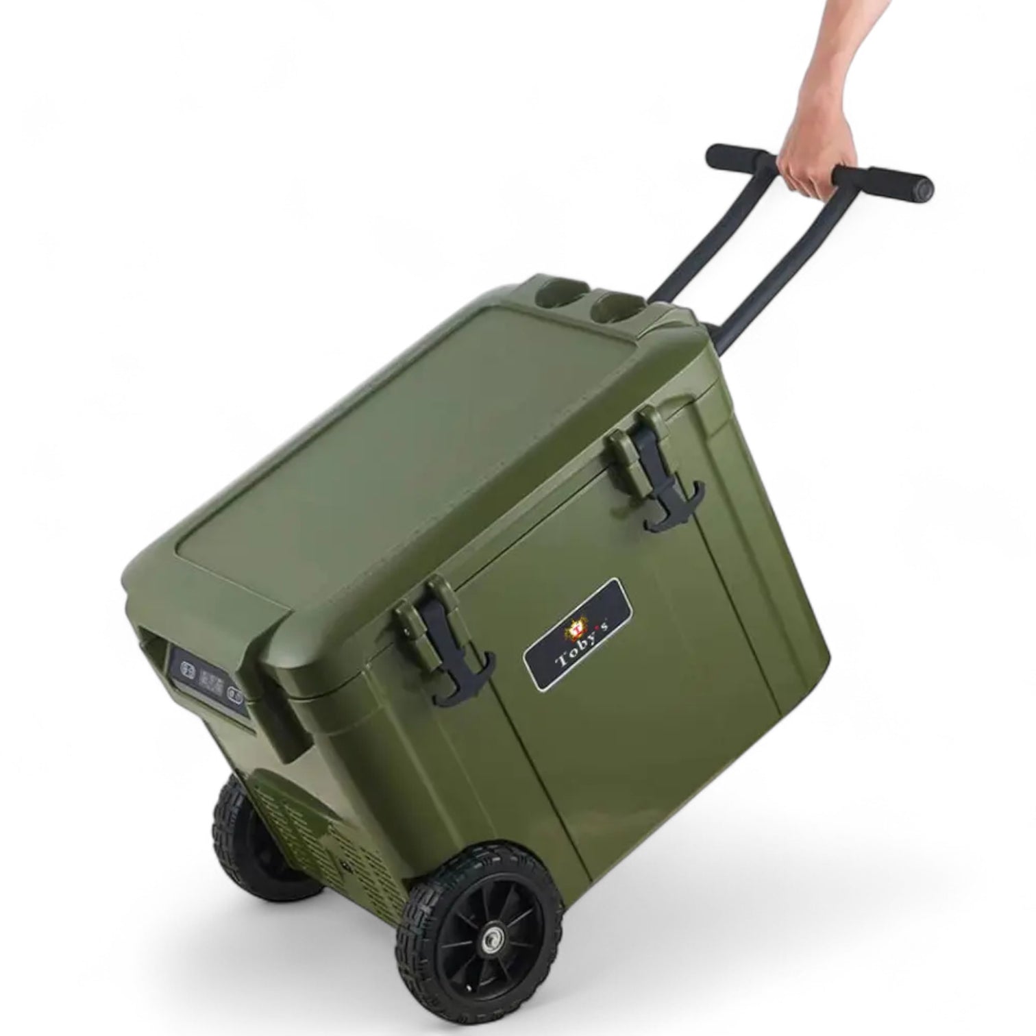 Toby's Portable Car Refrigerator 55L – Outdoor Camping Electric Cooler with Wheels, Fast Cooling, Dual Zone & 12V/24V Car & Home Use