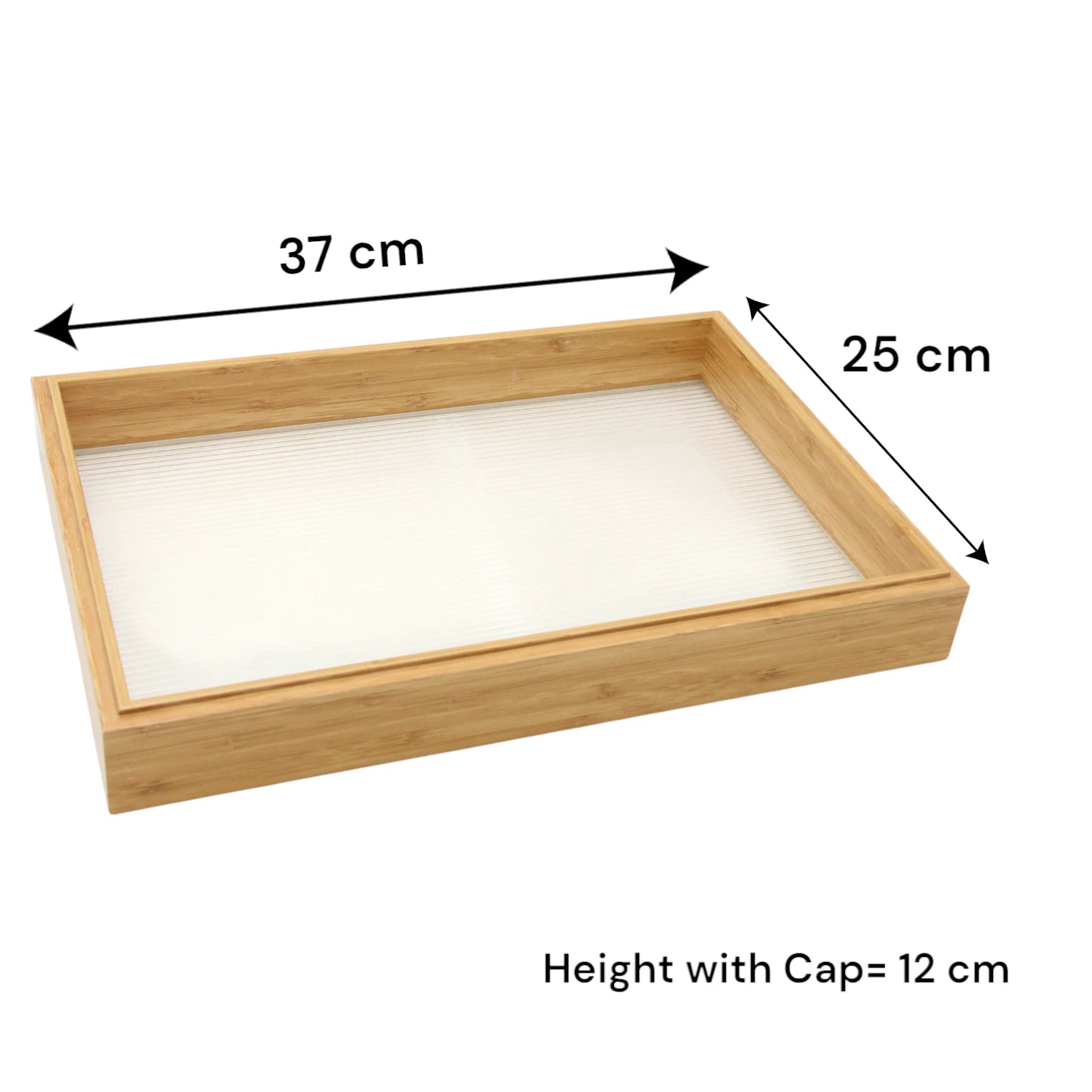 6-Section Clear Snack Serving Tray with Lid – Multipurpose Organizer for Dried Fruits, Nuts, Candy, Jewelry & More - Damoo