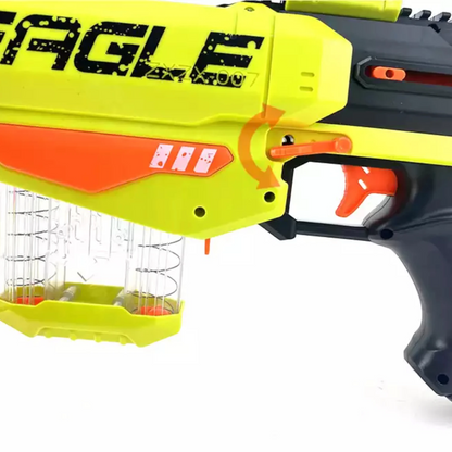 Eagle Agent Precision Assault Blaster – 12 Soft Ball Rounds, Mechanical Spring-Action Toy Rifle with Scope & Bipod, Kids Nerf Rival Style Gun - 6+ Years