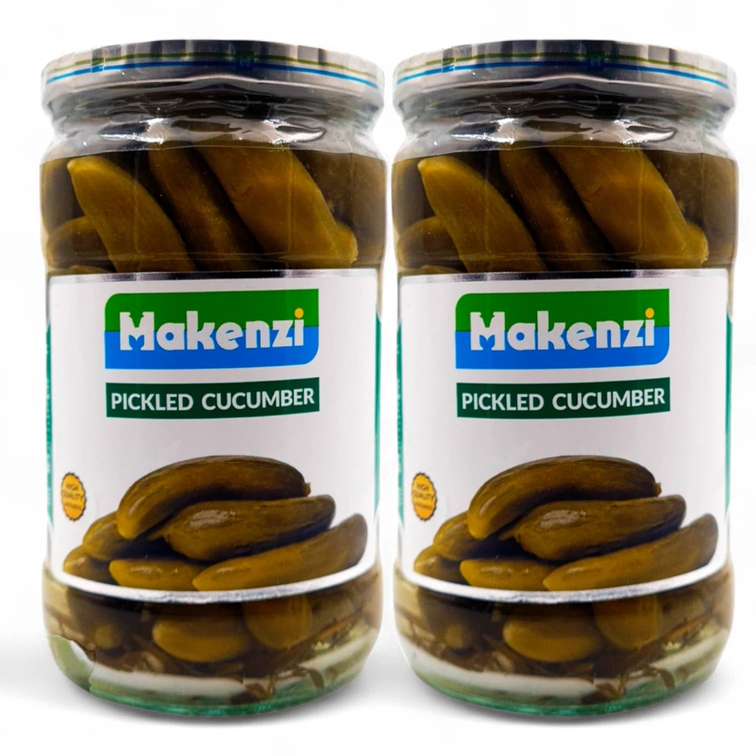 Makenzi Pickled Cucumbers, Crunchy Brined Baby Cucumbers, Authentic Iranian Sterilized Pickles for Snacking & Cooking – 2 x 680g Jars, SuperSpecial Quality - Damoo