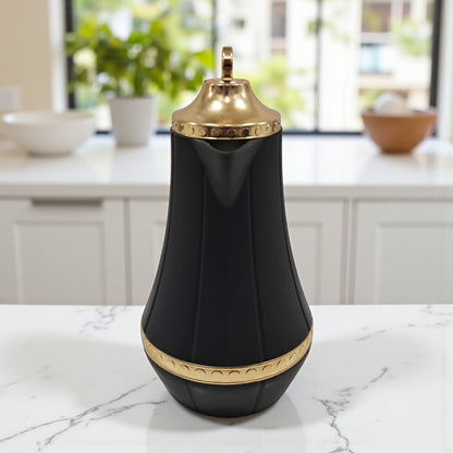 GERMAX Arabic Vacuum Flask 0.6L – Golden Lid | Premium PP Plastic Thermo Coffee & Tea Pot | Keeps Drinks Hot for 12 Hours & Cold for 24 Hours (Copy) - Damoo