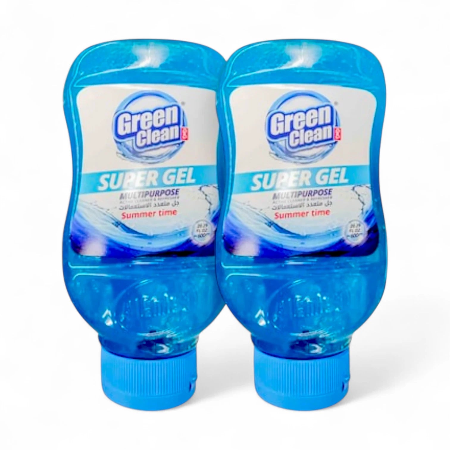 Giant Super Gel Multi-Purpose Cleaner & Deodorizer – Summer Time Fresh Scent – Powerful Stain & Grease Remover – 600g (Pack of 2)